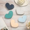 Wood Winter Heart Centerpieces for Tables - 5 Piece Blue