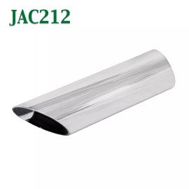 Jones Exhaust JAC212 2 1/2" 2.5" Chrome Round Angle Exhaust Tip 2 3/4" 2.75" Outlet / 9" Long