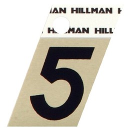 The Hillman Group 480484 Number 5 1-1/2-Inch Black and Gold Aluminum Angle Cut