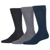 Chaps Calcetines sólidos supersuaves para hombre, 3 pares, Azul marino,