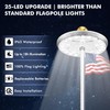 PPQ Solar Flag Pole Light, High-Lumen 25 LED Flag Pole