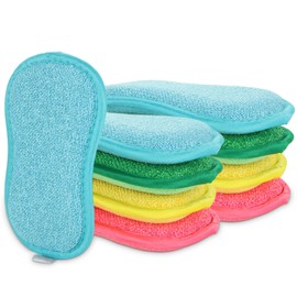 Pack of 12 Washable Colourful Kitchen Sponge Cleaning Sponge Double Sided Washing Sponge for Kitchen, Cleaning, Dishes, Pots
