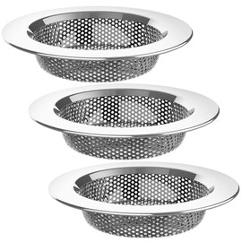 Paquete de 3 Coladores de Drenaje para Fregadero de Cocina - Colador de Fregadero de Cocina Acero Inoxidable, Recogedor de Chatarra de Cocina, Apto para Lavavajillas