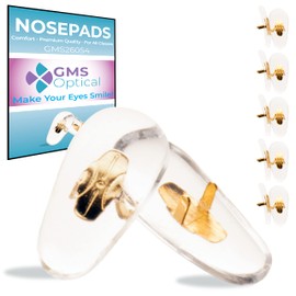 GMS Optical 17mm PVC Clip-on Replacement Nose Pads for Sunglasses and Other Eye Wear (5)