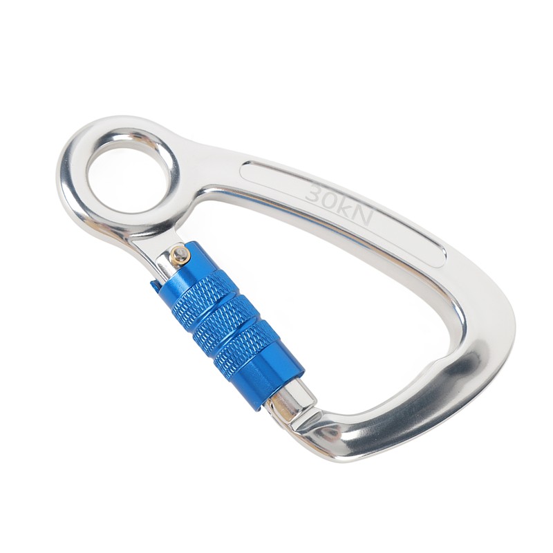 Climbing Carabiner Auto Lock Safe Large Opening 30KN Captive Eye
