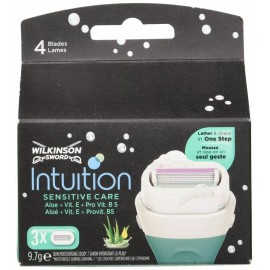 Schick Wilkinson Intuition Sensitive Care with Aloe Refill Blade Cartridges, 3 Count