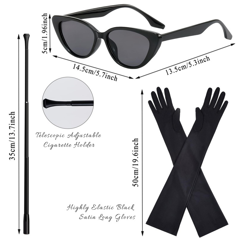 Horolam 6PCS 1920s Accessories, Holly Golightly Costume 20s Accessories Pearl