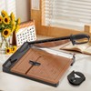 12 Inch Heavy Duty Paper Cutter, Wood Guillotine Paper Cutter
