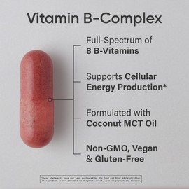 Sports Research Vitamin B-Complex - Full Spectrum of B Vitamins - 90 Liquid Veggie Capsules