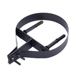 Sharplace 5" Chimney Pipe Bracket Wall Strap Pipe Clamp Metal Adjustable Diameter 125 mm Wall Support Flue Liner Clamp Ring Pipe Hanger, Black