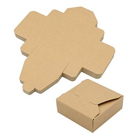 Japanese Plain Gift Box, 2.8 x 2.8 x 1.0 inches (7 x 7 x 2.5 cm), Brown, 30 Pieces, Small Craft Box, Gift Box