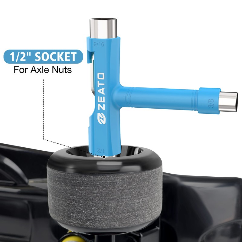 Zeato All-In-One Skate Tools Multi-function Portable Skateboard T Tool Accessory