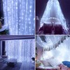 Lezonic Curtain String Light Waterproof, 3m×3m 300LED 8 Modes Remote