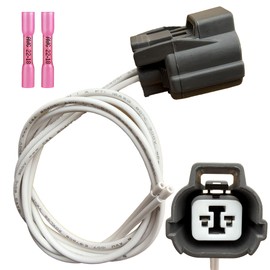 2-Pin Automotive Wiring Harness Connector Kit, 17.5 inch, 20 Gauge, Weather-Sealed, with Terminal Blades