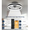 Nalezuns Ventilator Deckenleuchte, LED Deckenventilator für die Fernbedienung unter den