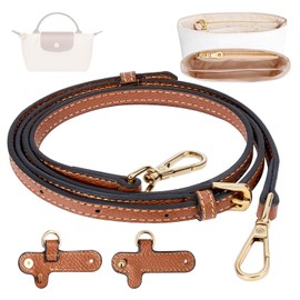 SENTEN 3Sets Mini Bag Strap Kit Compatible with Longchamp, Adjustable Purse Strap with Multi-Pocket Waterproof Bag Organizer Insert
