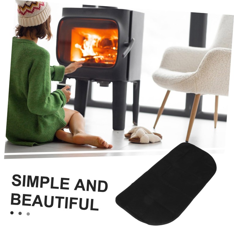 Ciieeo Fireproof Fireplace Mat Half Fire Resistant Floor Pad for