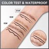Augenbrauenstift Härchenzeichnung, 2-in-1 Dual-Ended Microblading Augenbrauenstift Wasserfest und Eyeliner, Curved