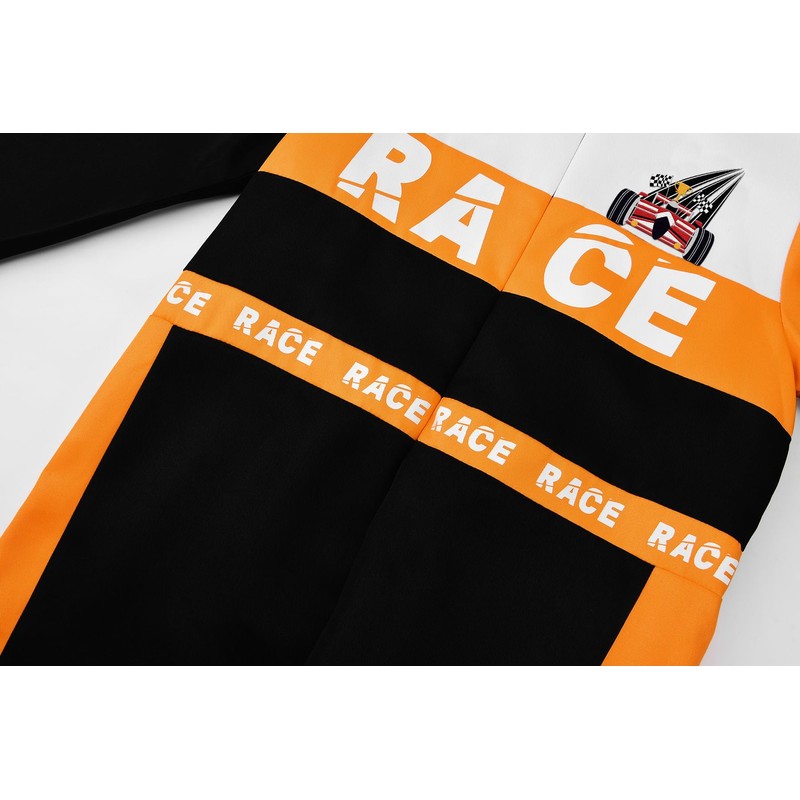 ReliBeauty Racing driver costume for children, boys with hat, 130