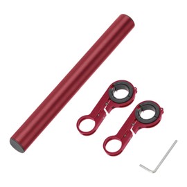 Fkereg Bicycle Handlebar Extender, 20cm Double Clamp Mount Handle Bar Extension for Bike, Aluminum Alloy Handlebar Extensions Bracket for Bicycle, Cycling Equipment Attachment, Red