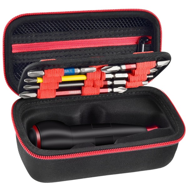 Electric Screwdriver Case Compatible with Vessel Electric Ball Grip Driver, Power Screwdriver Tool Box and Accessories for Vessel Driver and USB Charging Cable (Case Only)