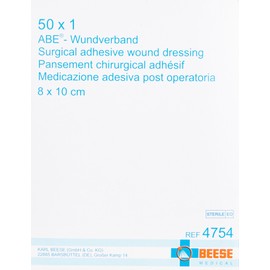 Meditrade 4754 Abe Sterile Wound Dressing, 8 cm Length x 10 cm Width (Pack of 50)