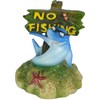 Supa No Fishing Sign, Shark Aquarium/Fish Tank Ornament, Realistic Detail,