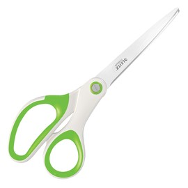 Leitz 53192054 Titanium Scissors, Right or Left Handed Ambidextrous, 6.7 x 1.5 x 15 cm, Office Stationary, Ergonomic Handle, WOW Range, Green