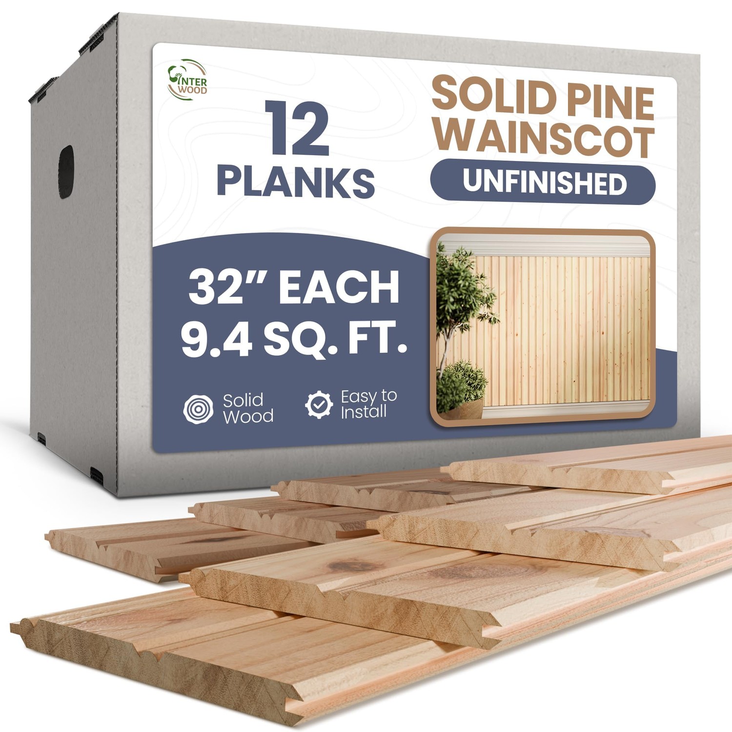 Interwood Wainscot Reversible Beadboard – Tongue & Groove Wainscoting
