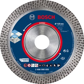 Bosch Professional 1 x Expert HardCeramic Diamond Cutting Discs (for Hard Tiles, Hard Stone, Diameter 125 mm, Small Angle Grinder Accessories)