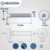 HEXATON M6 x 15mm Hex Socket Flat Head Screws -