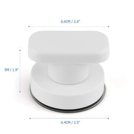 WANLIAN-Powerful Suction Cup Glass Mirror Door Handle, Refrigerator Drawer Bathroom Suction Cup Wall handrail, Bathtub Shower Handle Kitchen Drawer Cabinet Handle Suction Cup (White Trumpet)