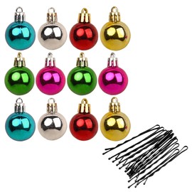 Widdle Gifts Novelty Christmas Beard Baubles Pack of 12 Assorted Colours 1903