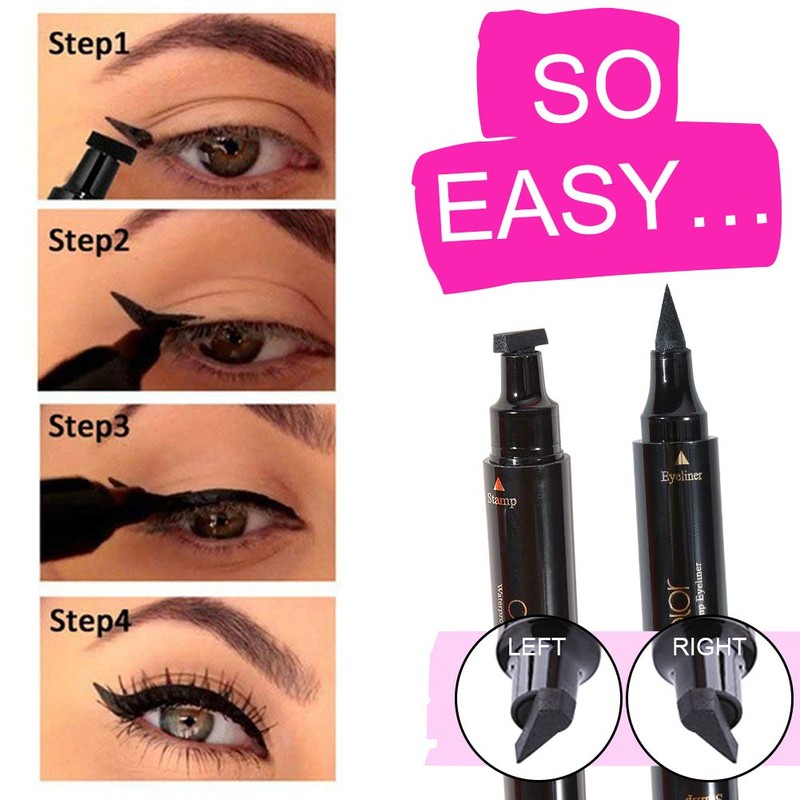 docolor Eyeliner Stamp Double-sided Liquid Winged Eye Liner Pen Waterproof