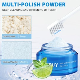 Teeth Whitening Powder, Teeth Whitening Toothpaste,White Tooth Powder,Instant,Stain Removal & Fresh Breath (2PCS) (1)