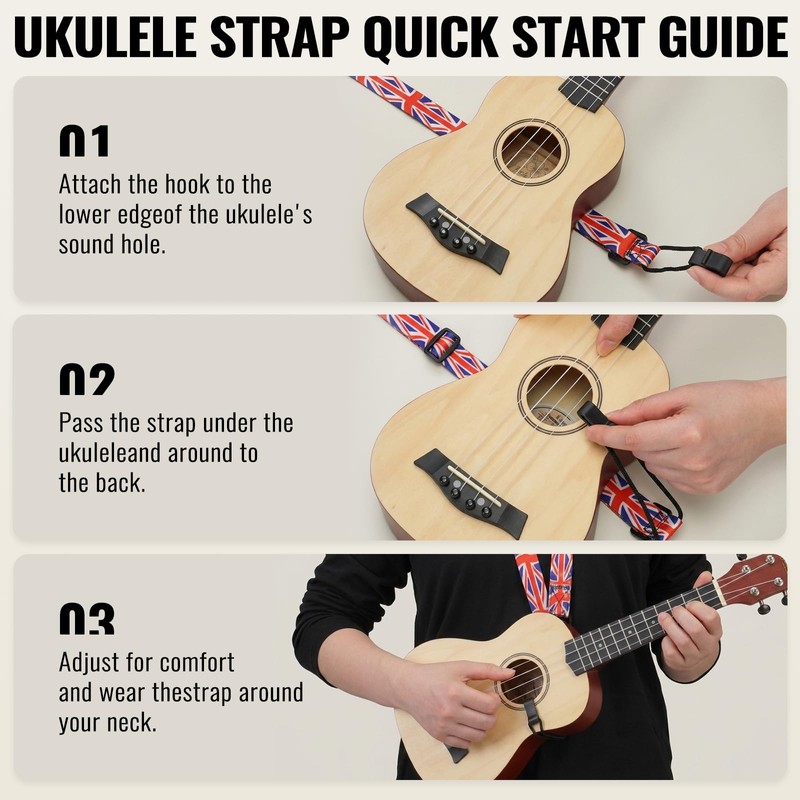LeSage Soprano Ukulele Starter Kit, 21 Inch Basswood Hawaiian Uke