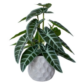 CHvista 12 Inch Artificial Potted Plants Fake Greenery Indoor Outdoor - Realistic Faux Plants in Decorative Pots for Home Office Desk Shelf Bathroom Decor - Low Maintenance Small House Plant