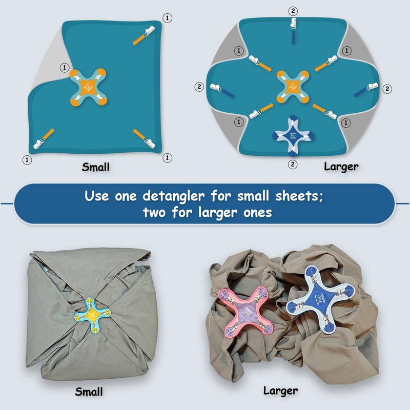 HX AURIZE Bed Sheet Detangler - Reduces Tangles in Washer