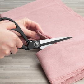 KUONIIY Sewing Scissors 9 inch - Professional Stainless Steel Tailor Scissor Shears for Fabric Leather Dressmaking Tailoring Artists Students Dressmakers, Black