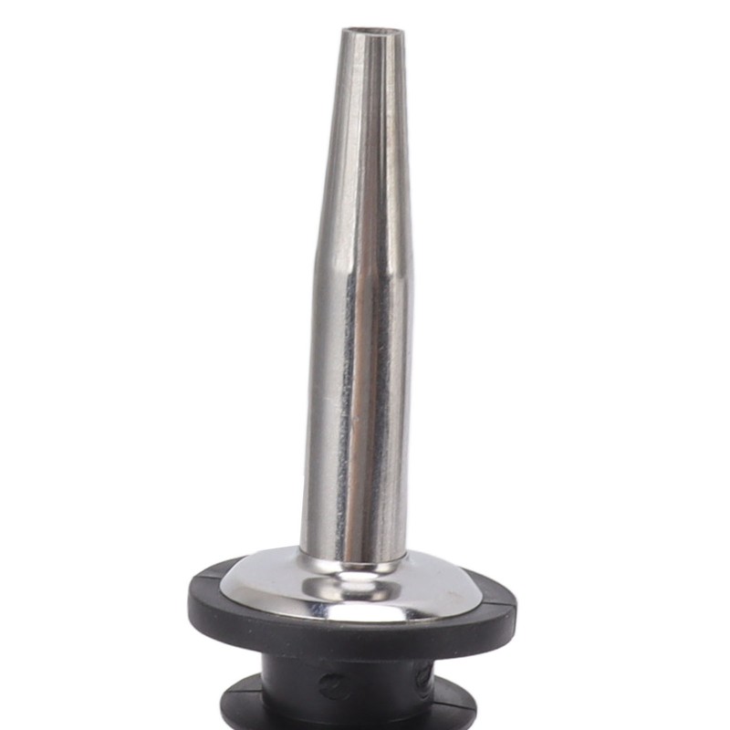 24pcs Stainless Steel Bottle Pourers with Black Plastic Cover Conical