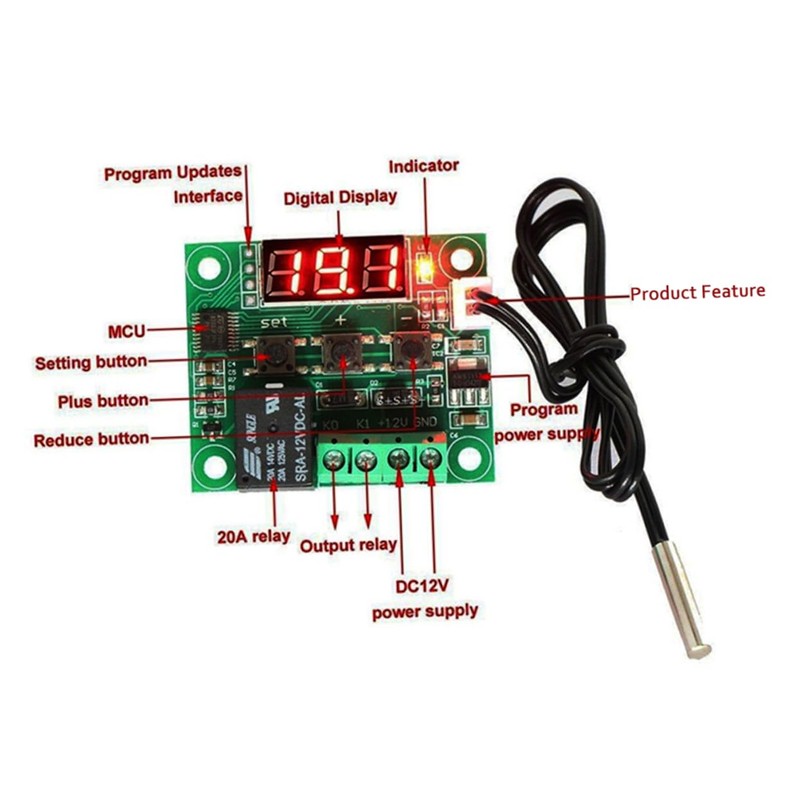 Tofficu 3pcs Programmable Digital Thermostat Smart Temperature Controller for Central