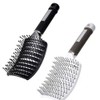 Volume-Up Massage Effect Rib Hairbrush with Curved Design Rib Hairbrush (White) 3ea