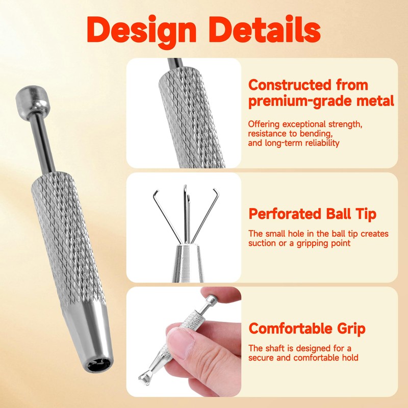 XIYING 3 Pcs Piercing Tools, Flat Back Earring Applicator Tool,