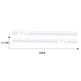 nuoozy Car Side Skirt Vinly Decals Auto Body Side Sports Racing Stripe Graphic Stickers Exterior DIY Modified Decoration Accessories NJ013 Compatible with Ford Mustang White (2Pcs)