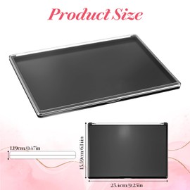 3 Pack Magnetic Makeup Palette with Clear Top, Empty Eyeshadow Pan Dispensing Storage Box with 30Pcs Adhesive Metal Stickers for DIY Cosmetics Lipstick Blush Powder-9.25”X6.57”Palette