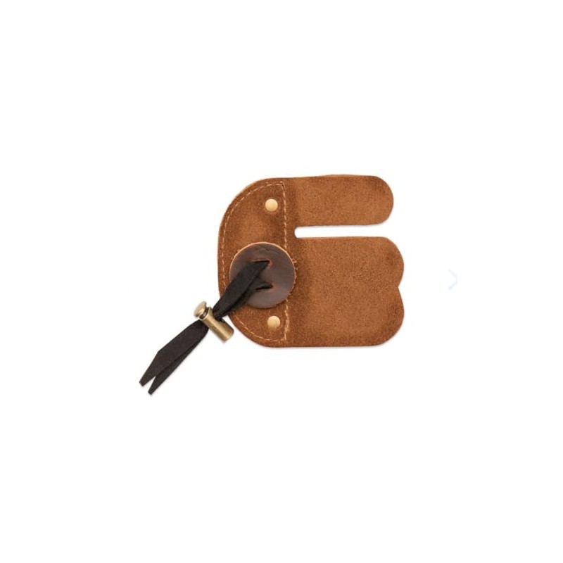 BUCK TRAIL TRADI ARCHERY Traditional leather fing tab. Finger Protection.