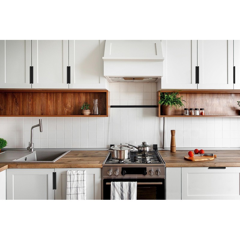 FURNIWARE Drawer Pulls, Pack of 10 Finger Edge Pull Concealed