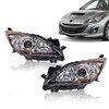 G-PLUS Headlights Assembly, Compatible with Mazda 3 2010-2013 MA2518130 MA2519130