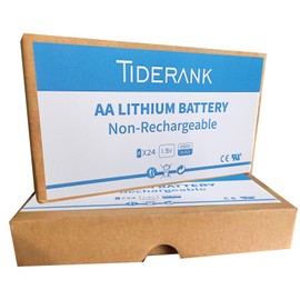 Tiderank AA Lithium Battery 24 Pack, Long Lasting 2900mAh 1.5V AA Battery, No Leaks Guaranteed, Works in Extreme Temperatures, Non Rechargeable