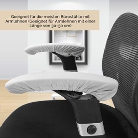 SEAFRONT One Pair Elastic Stretchy Chair Arm Cover Chair Armrest Cover White Elastic Office Chair Armrest Covers Removable